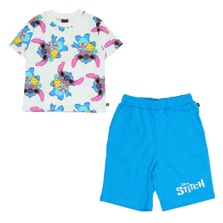 ディズニー 総柄 Tシャツ&ハーフパンツ セットアップ 0482K[品番