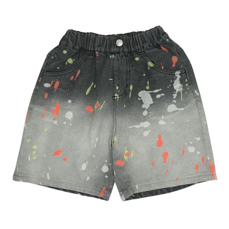 ブラック | ペイントデニムハーフパンツ 0485K | BABYDOLL