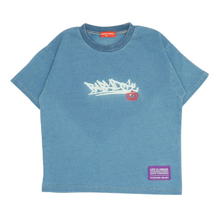 優れた品質 バックロゴ抜染Tシャツ 0489K[品番：BYDK0007373]｜BABYDOLL トップス