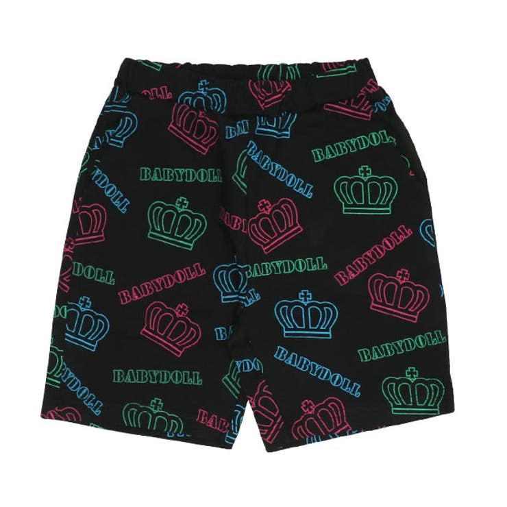 ブラック | 総柄ロゴハーフパンツ 0494K | BABYDOLL
