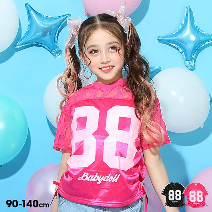 レース切替ユニフォームTシャツ 0509K | BABYDOLL | 詳細画像1 