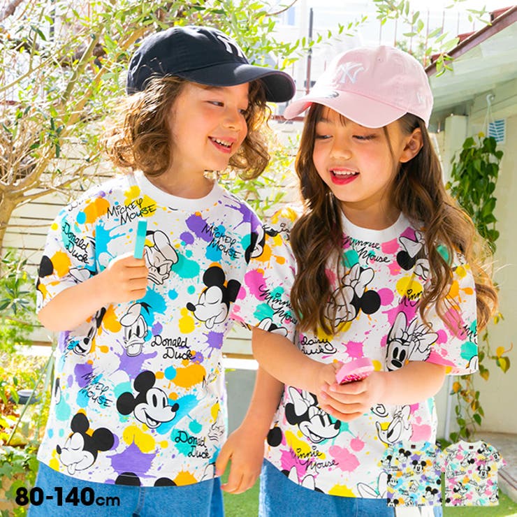 ディズニー キャラクター総柄Tシャツ 0538K[品番：BYDK0007340