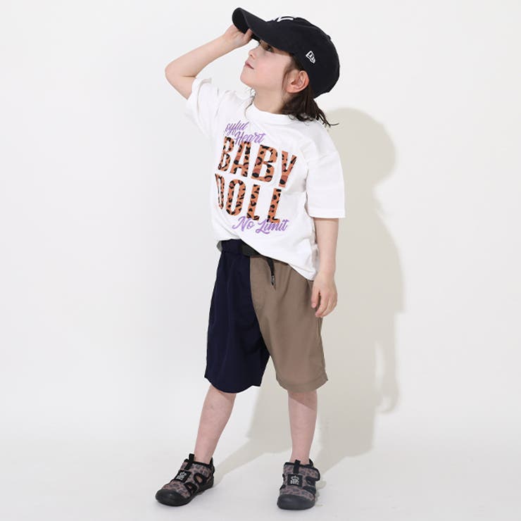 親子お揃い ヒョウ柄貼付ロゴTシャツ 0544K | BABYDOLL | 詳細画像3 