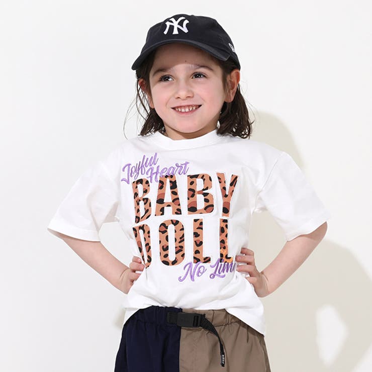 親子お揃い ヒョウ柄貼付ロゴTシャツ 0544K | BABYDOLL | 詳細画像4 