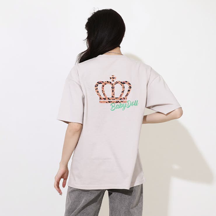 親子お揃い ヒョウ柄貼付ロゴTシャツ 0544A | BABYDOLL | 詳細画像5 