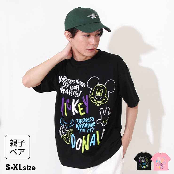 親子お揃い ディズニー 発泡ネオンキャラクターTシャツ 0580A | BABYDOLL | 詳細画像1 