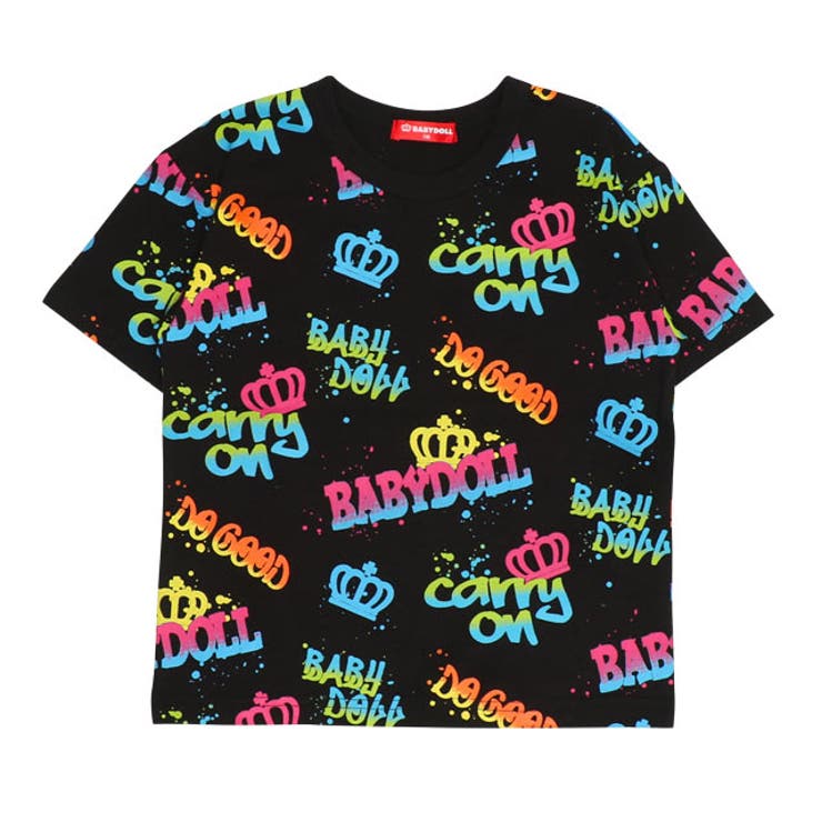 ブラック | ネオン総柄Tシャツ 0585K | BABYDOLL