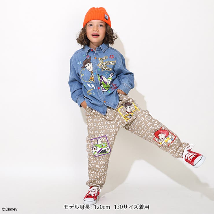 親子お揃い ディズニー トイ・ストーリー キャラクター刺繍シャツ 0732K | BABYDOLL | 詳細画像2 