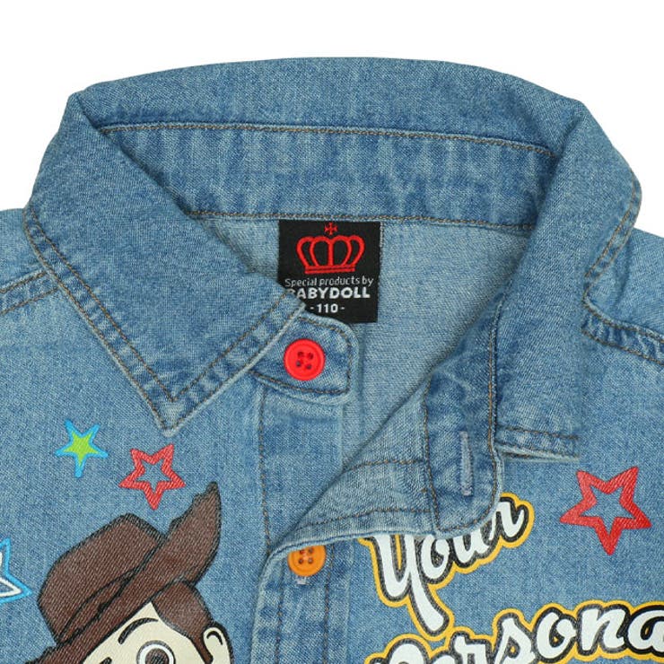 親子お揃い ディズニー トイ・ストーリー キャラクター刺繍シャツ 0732K | BABYDOLL | 詳細画像17 