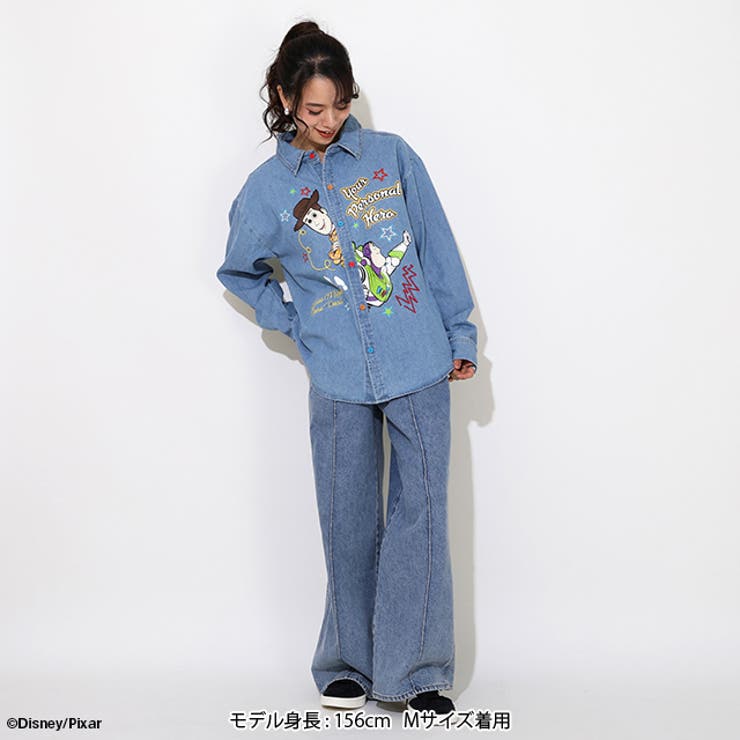 親子お揃い ディズニー トイ・ストーリー キャラクター刺繍シャツ 0732A | BABYDOLL | 詳細画像2 