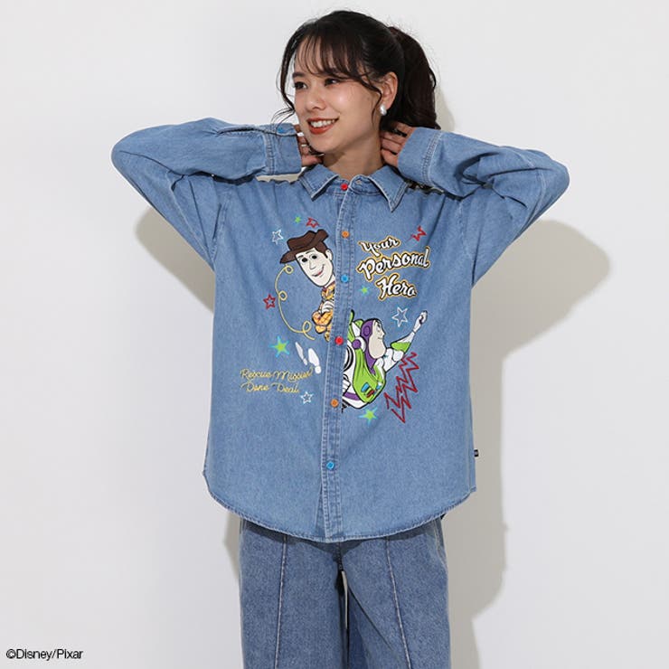 親子お揃い ディズニー トイ・ストーリー キャラクター刺繍シャツ 0732A | BABYDOLL | 詳細画像6 