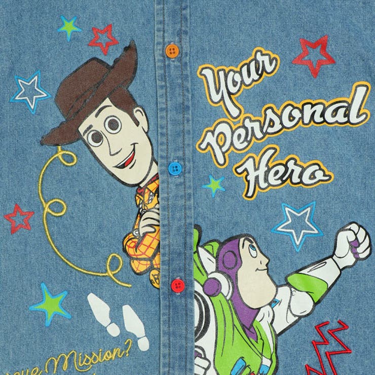 親子お揃い ディズニー トイ・ストーリー キャラクター刺繍シャツ 0732A | BABYDOLL | 詳細画像15 