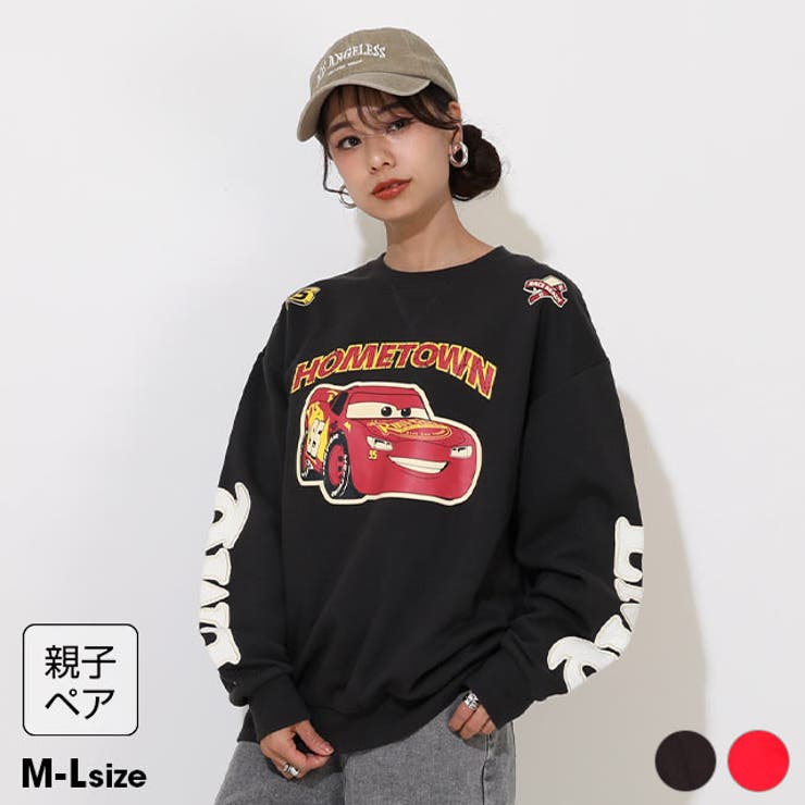 親子お揃い ディズニー カーズ 袖貼り付けトレーナー 0809A[品番