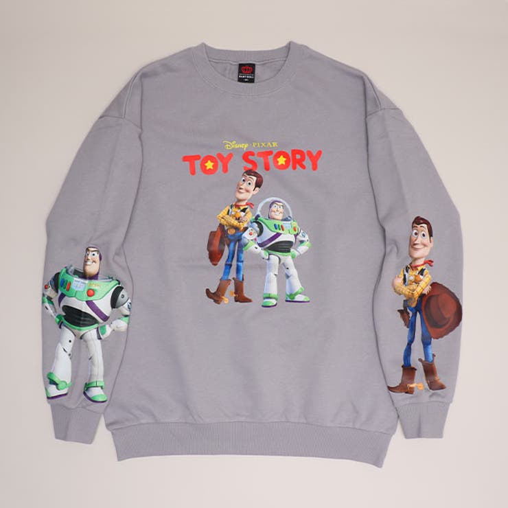 グレー | 親子お揃い ディズニー トイ・ストーリー 袖キャラクタートレーナー 0834A | BABYDOLL