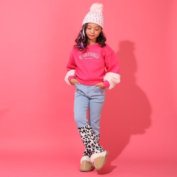 アニマル柄ボア切替デニムロングパンツ 0926K | BABYDOLL | 詳細画像6 