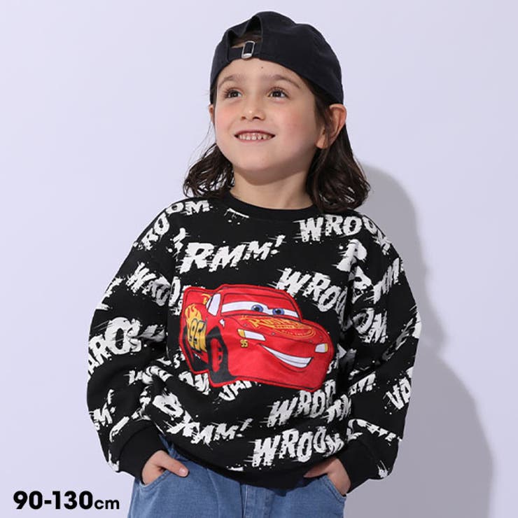 ２００９年 BABY キャンディーボタンカットソー ディズニー カーズ 総柄トレーナー 0989K[品番：BYDK0007690