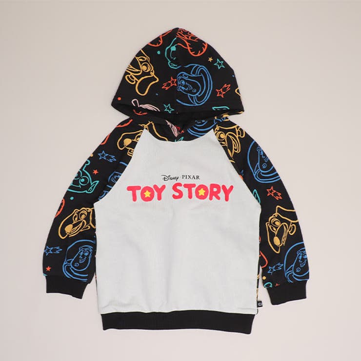 トイストーリー | 親子お揃い ディズニー トイ・ストーリー 総柄切替パーカー 1006K | BABYDOLL
