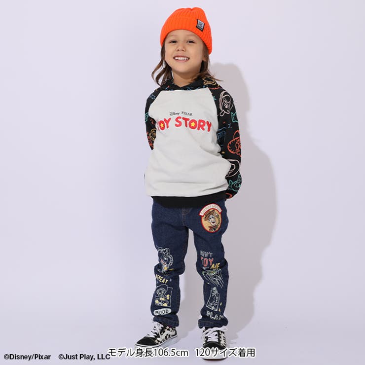 親子お揃い ディズニー トイ・ストーリー 総柄切替パーカー 1006K | BABYDOLL | 詳細画像2 