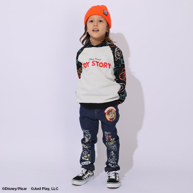 親子お揃い ディズニー トイ・ストーリー 総柄切替パーカー 1006K | BABYDOLL | 詳細画像4 