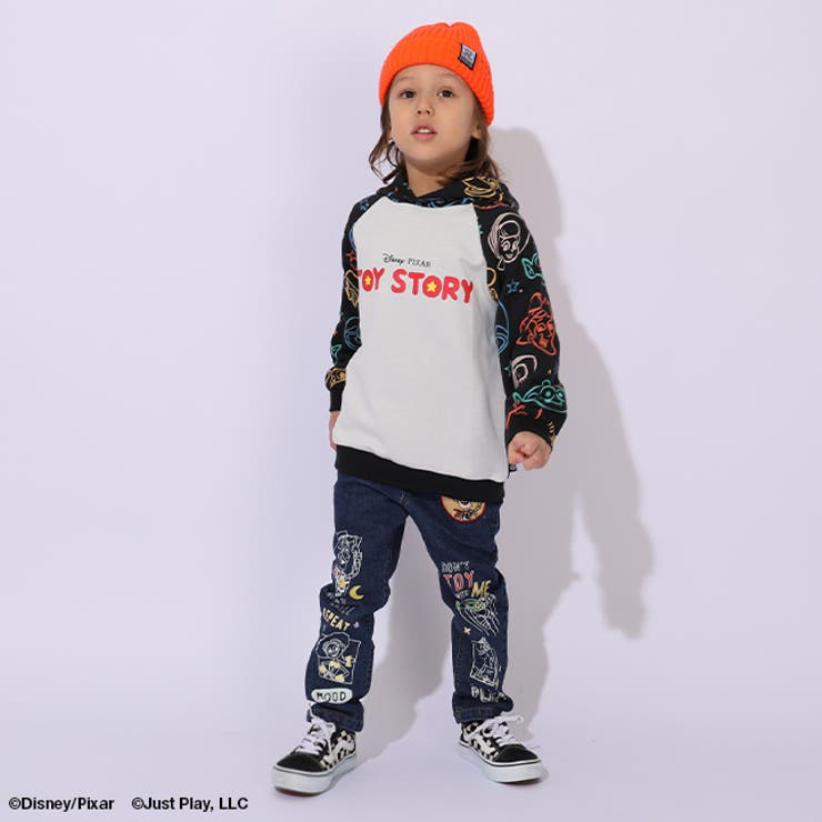 親子お揃い ディズニー トイ・ストーリー 総柄切替パーカー 1006K | BABYDOLL | 詳細画像5 