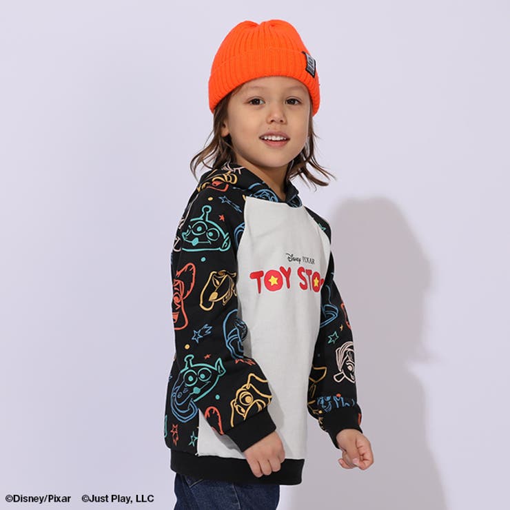 親子お揃い ディズニー トイ・ストーリー 総柄切替パーカー 1006K | BABYDOLL | 詳細画像6 