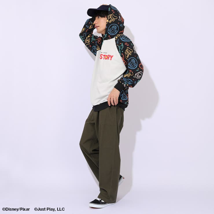 親子お揃い ディズニー トイ・ストーリー 総柄切替パーカー 1006A | BABYDOLL | 詳細画像5 