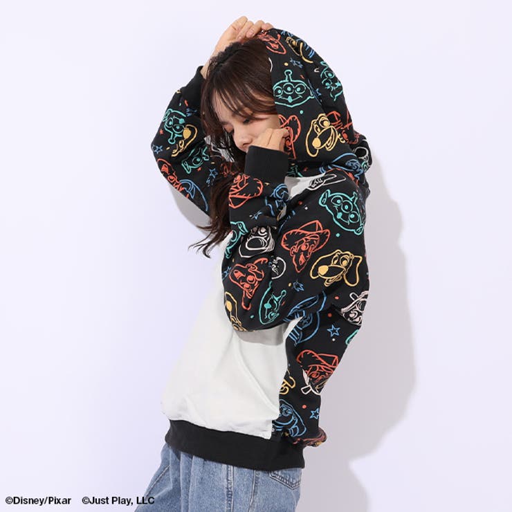 親子お揃い ディズニー トイ・ストーリー 総柄切替パーカー 1006A | BABYDOLL | 詳細画像10 