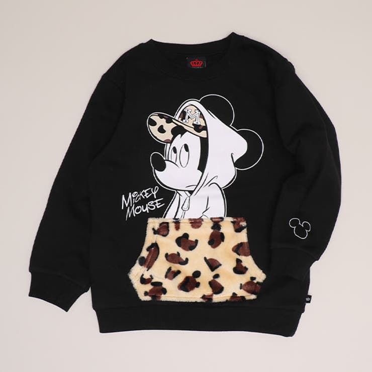 親子お揃い ディズニー アニマル柄ボアポケットトレーナー 1009K[品番