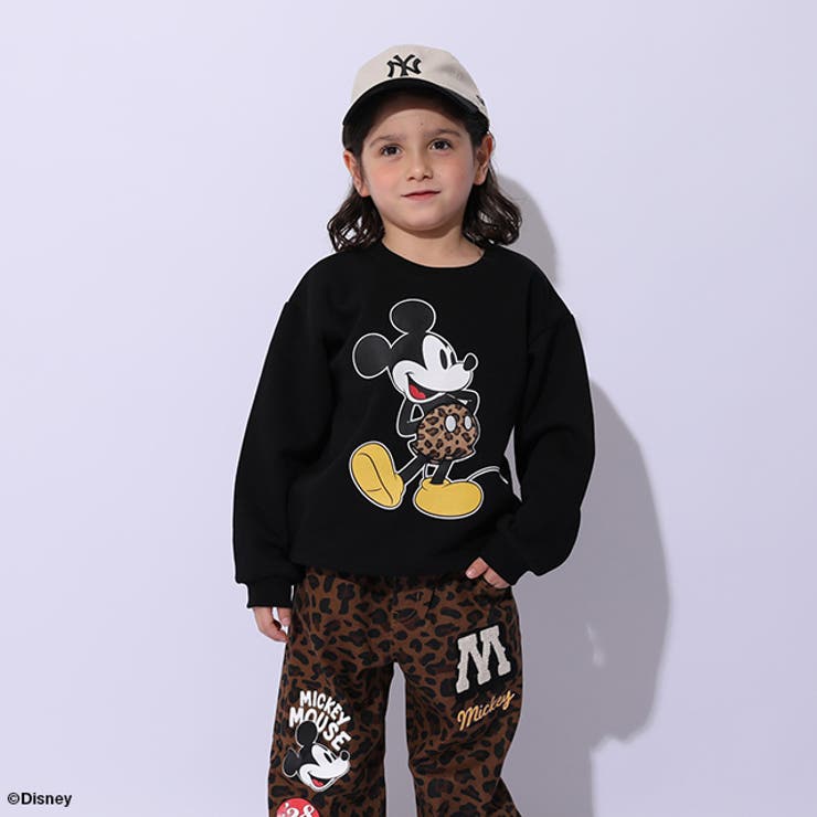 親子お揃い ディズニー ヒョウ柄裏起毛トレーナー 1014K | BABYDOLL | 詳細画像5 