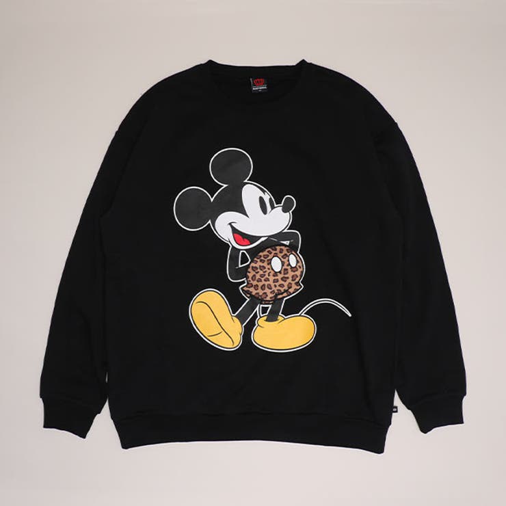 ミッキー | 親子お揃い ディズニー ヒョウ柄裏起毛トレーナー 1014A | BABYDOLL