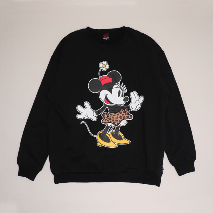 ミニー | 親子お揃い ディズニー ヒョウ柄裏起毛トレーナー 1014A | BABYDOLL