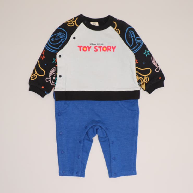 トイストーリー | ディズニー トイ・ストーリー 総柄切替ロンパース 1027B | BABYDOLL