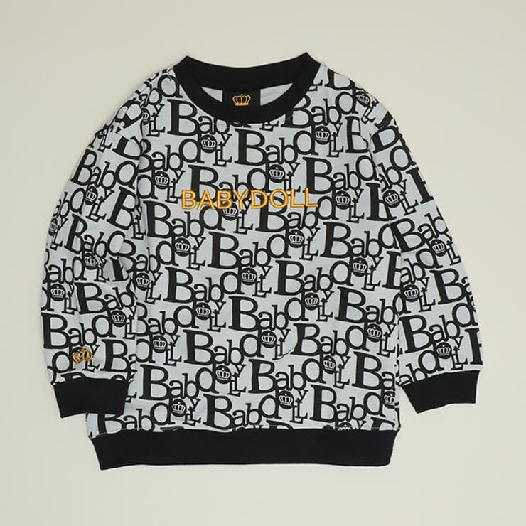 チャコール | 親子お揃い BIGモノグラムトレーナー 1042K (ボトムス別売り) | BABYDOLL