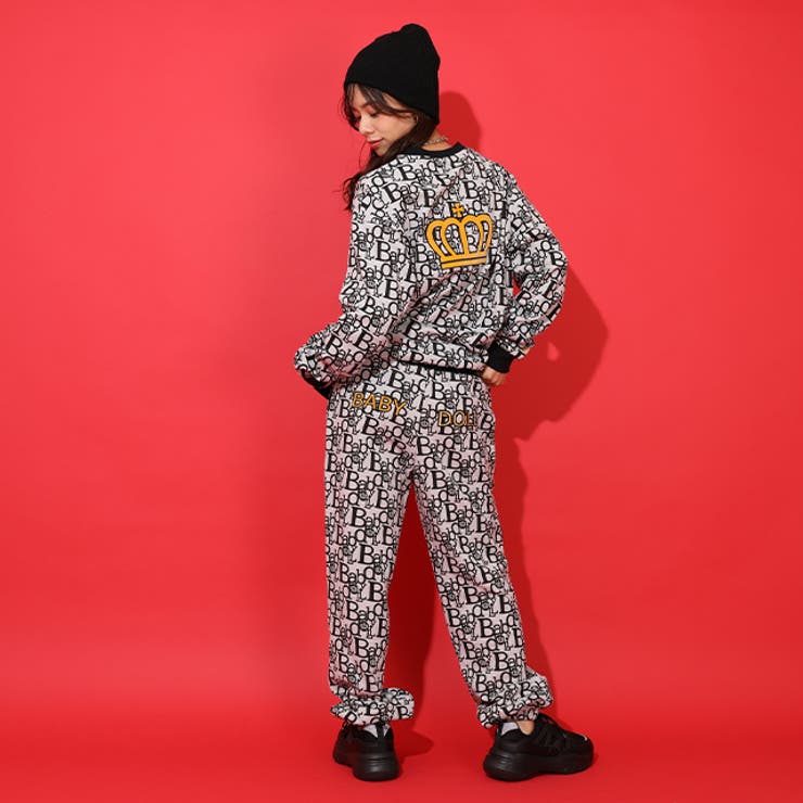 親子お揃い モノグラムロングパンツ 1044A (トップス別売り) | BABYDOLL | 詳細画像3 