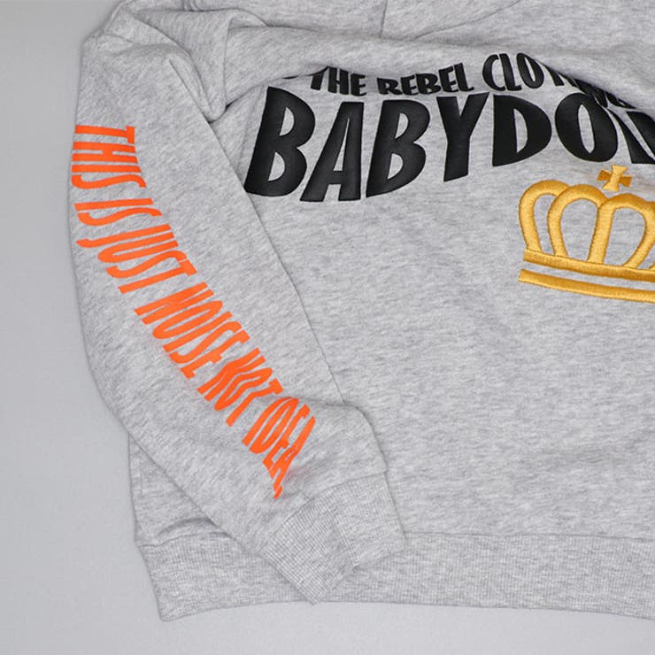 親子お揃い BIG刺繍王冠フレイムパーカー 1052K[品番：BYDK0007575