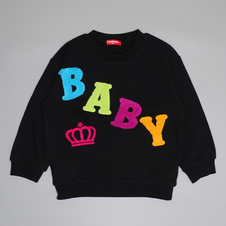 ブラック | 親子お揃い BIGサガラロゴトレーナー 1053K | BABYDOLL