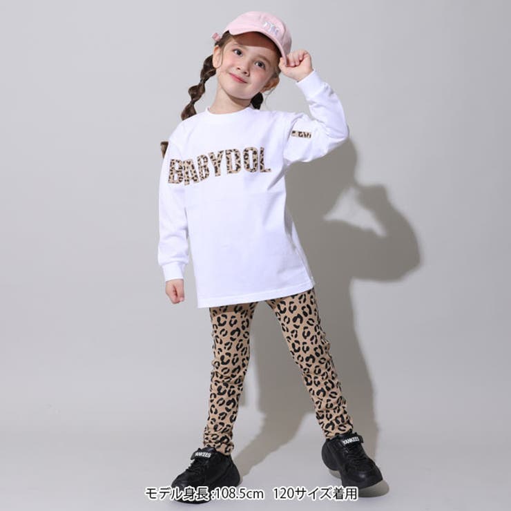 親子お揃い BIGヒョウ柄ロゴタイプロンT 1055K | BABYDOLL | 詳細画像2 