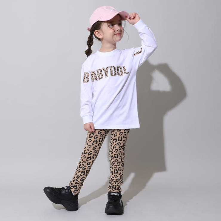 親子お揃い BIGヒョウ柄ロゴタイプロンT 1055K | BABYDOLL | 詳細画像5 