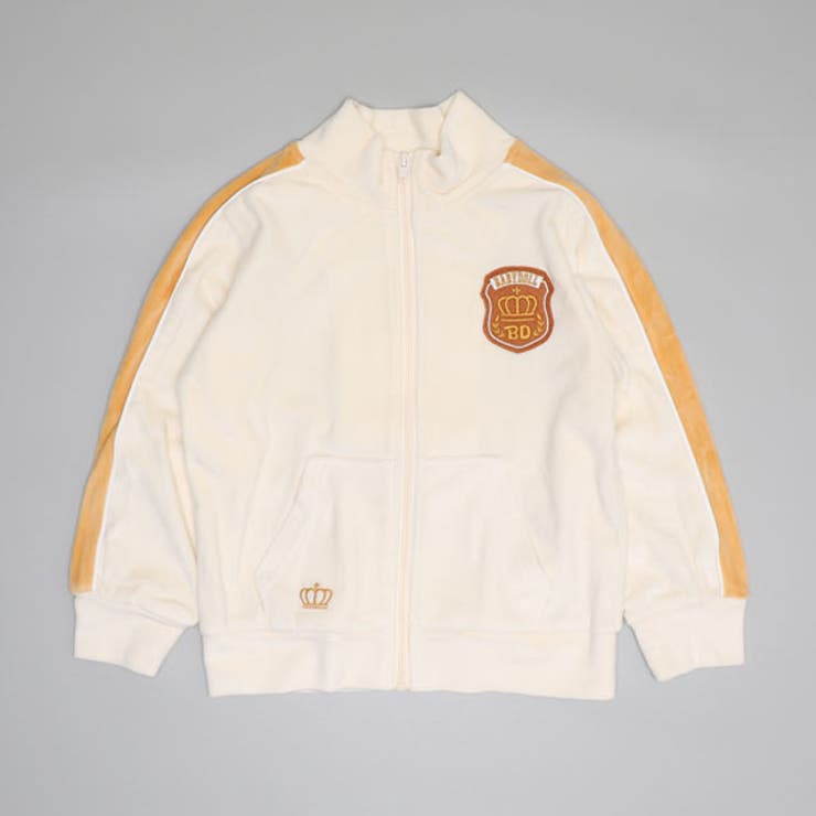 オフホワイト | 親子お揃い パイピングベロアジャケット 1057K (ボトムス別売り) | BABYDOLL