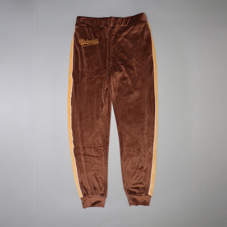 ブラウン | 親子お揃い パイピングベロアロングパンツ 1058A (トップス別売り) | BABYDOLL