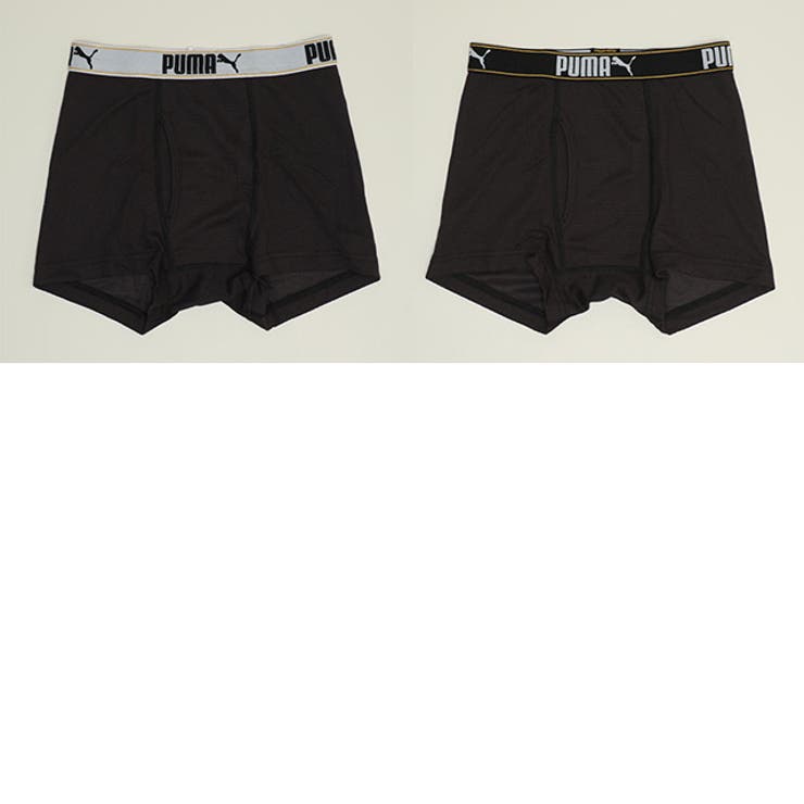 ブラック | WEB限定 PUMA 無地メッシュボクサーパンツ 2枚セット 1066 | BABYDOLL