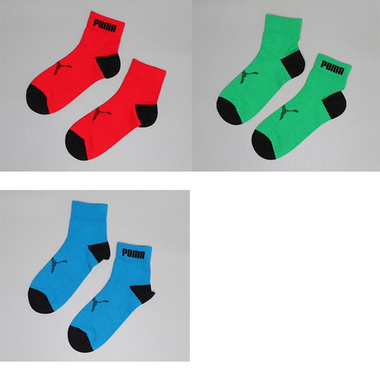 グリーン | WEB限定 PUMA クルーソックス 3足セット 1091 | BABYDOLL