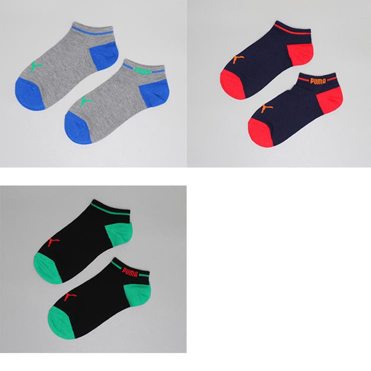 ブラック | WEB限定 PUMA ラインスニーカーソックス 3足セット 1092 | BABYDOLL