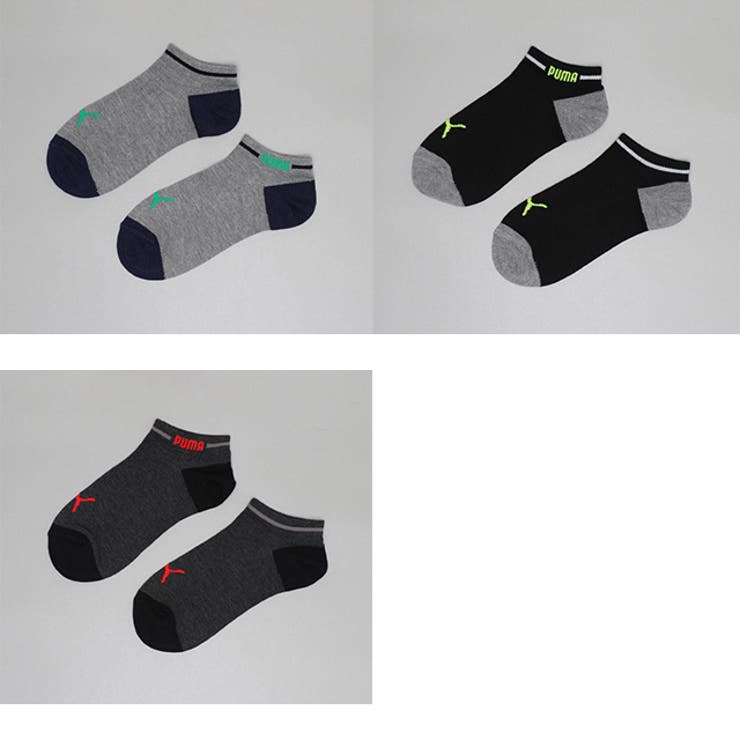 グレー | WEB限定 PUMA ラインスニーカーソックス 3足セット 1092 | BABYDOLL