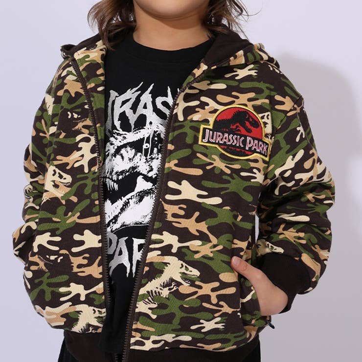 ジュラシックパーク カモフラ総柄ジップパーカー 1122K[品番