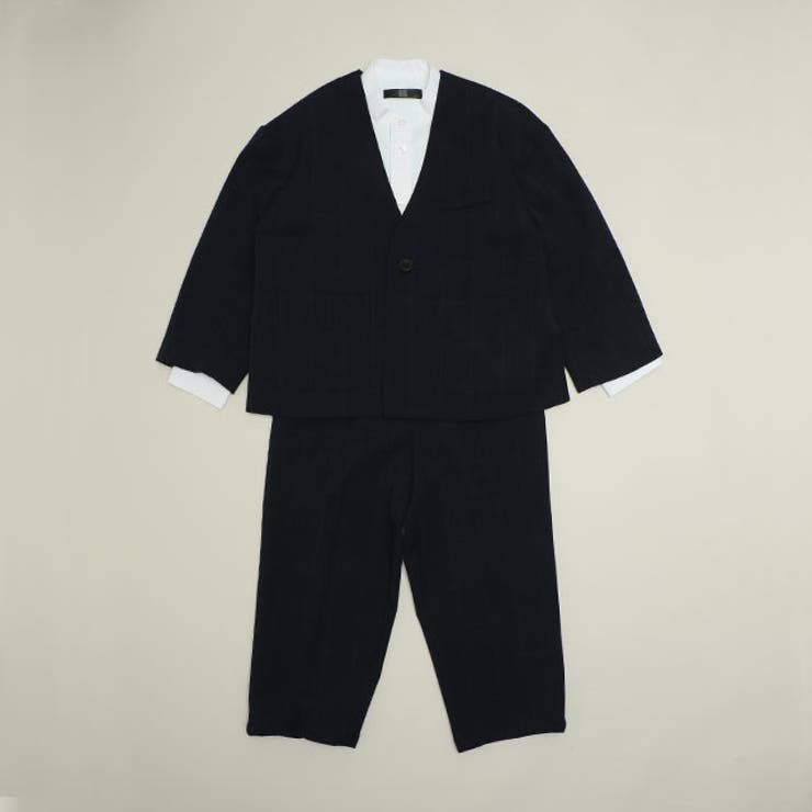 ブラック | シングルノーカラーフォーマルスーツ×パンツ 3点セット 1280K | BABYDOLL