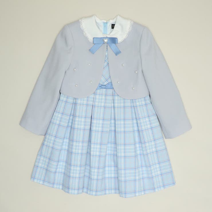 ソフトブルー | ボレロ付きフォーマルワンピース 2点セット 1281K | BABYDOLL