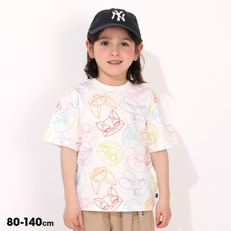 ディズニー WEB限定 ズートピア総柄Tシャツ 1331K | BABYDOLL | 詳細画像1 