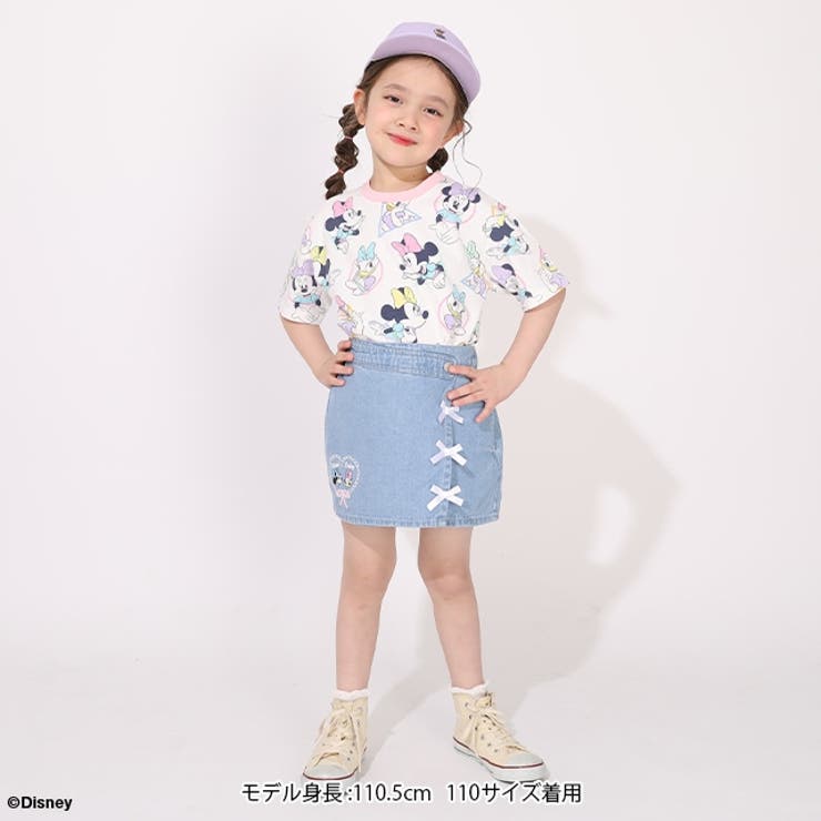 親子お揃い ディズニー WEB限定 パステル総柄Tシャツ 1332K | BABYDOLL | 詳細画像2 