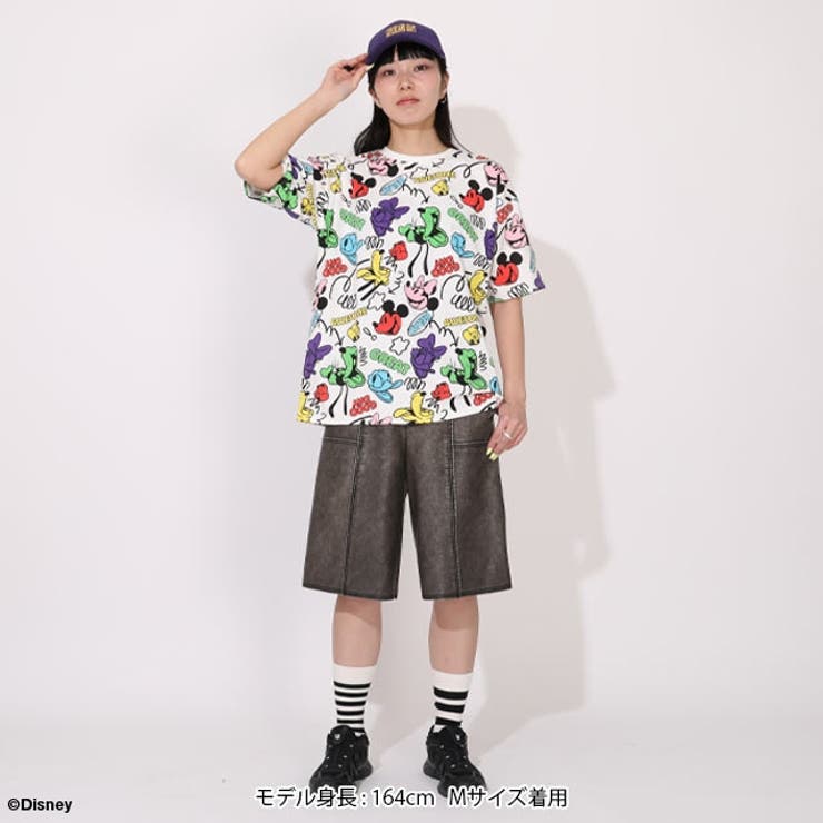 親子お揃い ディズニー カラフル総柄Tシャツ 1333A | BABYDOLL | 詳細画像2 